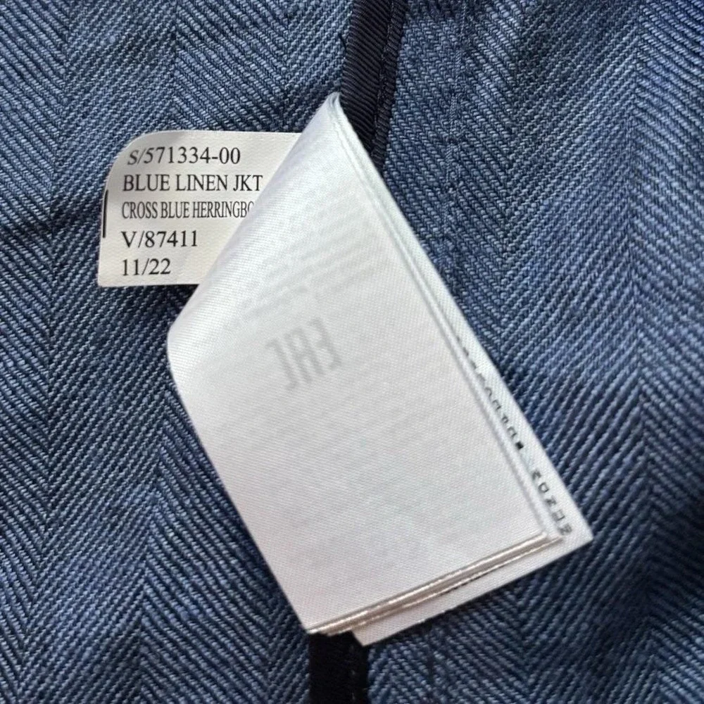 Banana Republic Navy Blue Linen-Blend Sport Coat
